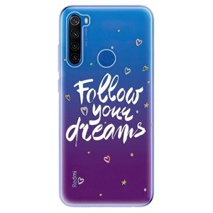 Odolné silikonové pouzdro iSaprio - Follow Your Dreams - white - Xiaomi Redmi Note 8T