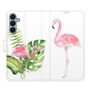 Flipové pouzdro iSaprio - Flamingos - Samsung Galaxy A25 5G