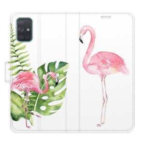 Flipové pouzdro iSaprio - Flamingos - Samsung Galaxy A71