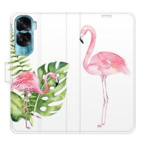 Flipové pouzdro iSaprio - Flamingos - Honor 90 Lite 5G