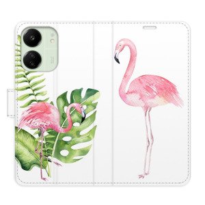 Flipové pouzdro iSaprio - Flamingos - Xiaomi Redmi 13C