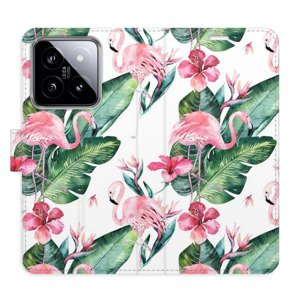 Flipové pouzdro iSaprio - Flamingos Pattern - Xiaomi 14