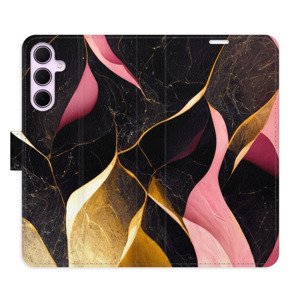 Flipové pouzdro iSaprio - Gold Pink Marble 02 - Samsung Galaxy A35 5G