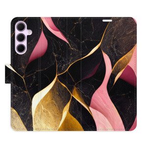 Flipové pouzdro iSaprio - Gold Pink Marble 02 - Samsung Galaxy A55 5G
