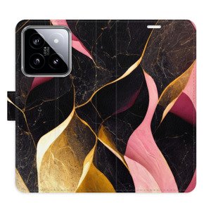 Flipové pouzdro iSaprio - Gold Pink Marble 02 - Xiaomi 14