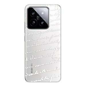 Odolné silikonové pouzdro iSaprio - Handwriting 01 - white - Xiaomi 14