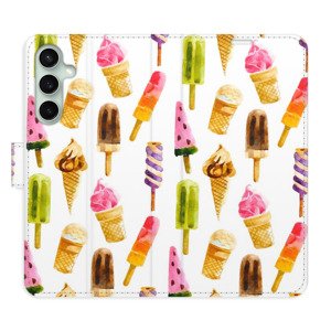 Flipové pouzdro iSaprio - Ice Cream Pattern - Samsung Galaxy S23 FE