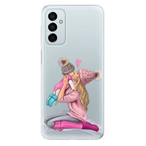 Odolné silikonové pouzdro iSaprio - Kissing Mom - Blond and Girl - Samsung Galaxy M23 5G