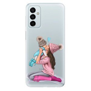 Odolné silikonové pouzdro iSaprio - Kissing Mom - Brunette and Boy - Samsung Galaxy M23 5G