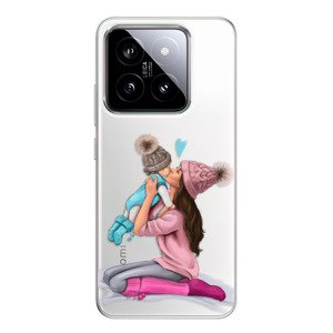 Odolné silikonové pouzdro iSaprio - Kissing Mom - Brunette and Boy - Xiaomi 14