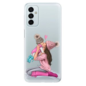 Odolné silikonové pouzdro iSaprio - Kissing Mom - Brunette and Girl - Samsung Galaxy M23 5G