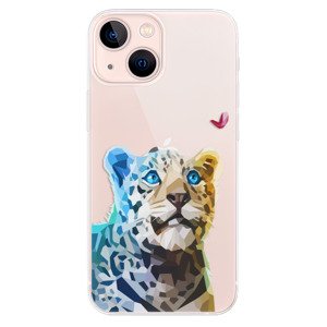 Odolné silikonové pouzdro iSaprio - Leopard With Butterfly - iPhone 13 mini