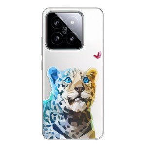 Odolné silikonové pouzdro iSaprio - Leopard With Butterfly - Xiaomi 14