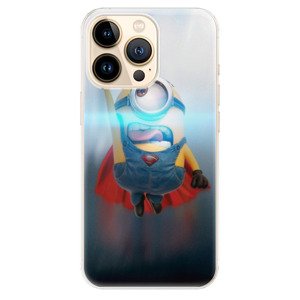 Odolné silikonové pouzdro iSaprio - Mimons Superman 02 - iPhone 13 Pro Max