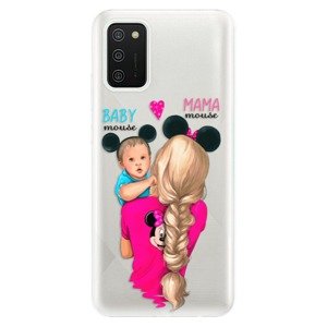 Odolné silikonové pouzdro iSaprio - Mama Mouse Blonde and Boy - Samsung Galaxy A02s