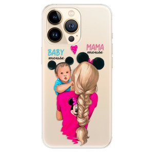 Odolné silikonové pouzdro iSaprio - Mama Mouse Blonde and Boy - iPhone 13 Pro Max