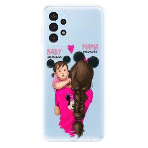 Odolné silikonové pouzdro iSaprio - Mama Mouse Brunette and Girl - Samsung Galaxy A13