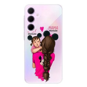 Odolné silikonové pouzdro iSaprio - Mama Mouse Brunette and Girl - Samsung Galaxy A55 5G