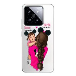 Odolné silikonové pouzdro iSaprio - Mama Mouse Brunette and Girl - Xiaomi 14