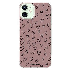 Odolné silikonové pouzdro iSaprio - Heart Dark - iPhone 12 mini