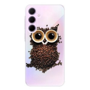 Odolné silikonové pouzdro iSaprio - Owl And Coffee - Samsung Galaxy A55 5G
