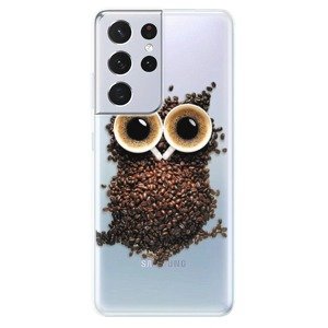 Odolné silikonové pouzdro iSaprio - Owl And Coffee - Samsung Galaxy S21 Ultra