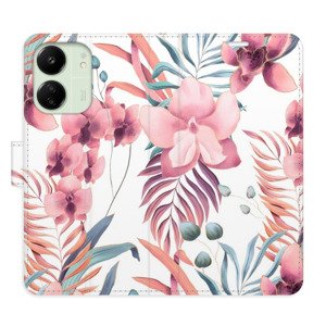 Flipové pouzdro iSaprio - Pink Flowers 02 - Xiaomi Redmi 13C