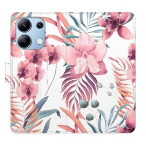 Flipové pouzdro iSaprio - Pink Flowers 02 - Xiaomi Redmi Note 13