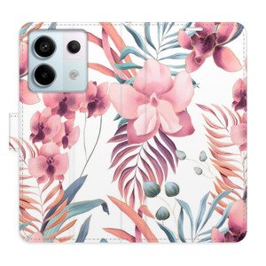 Flipové pouzdro iSaprio - Pink Flowers 02 - Xiaomi Redmi Note 13 Pro+ 5G