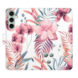 Flipové pouzdro iSaprio - Pink Flowers 02 - Samsung Galaxy S23 FE