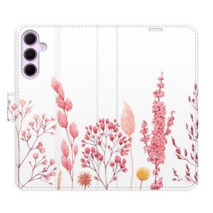 Flipové pouzdro iSaprio - Pink Flowers 03 - Samsung Galaxy A35 5G