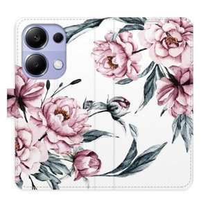 Flipové pouzdro iSaprio - Pink Flowers - Xiaomi Redmi Note 13 Pro