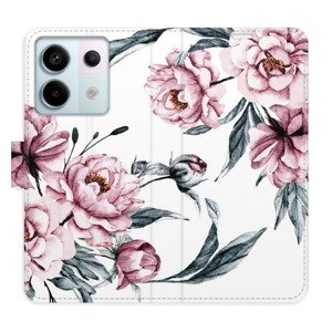 Flipové pouzdro iSaprio - Pink Flowers - Xiaomi Redmi Note 13 Pro+ 5G