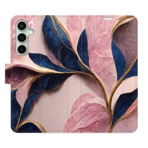 Flipové pouzdro iSaprio - Pink Leaves - Samsung Galaxy S23 FE