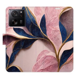 Flipové pouzdro iSaprio - Pink Leaves - Xiaomi 13T / 13T Pro