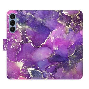 Flipové pouzdro iSaprio - Purple Marble - Samsung Galaxy A25 5G