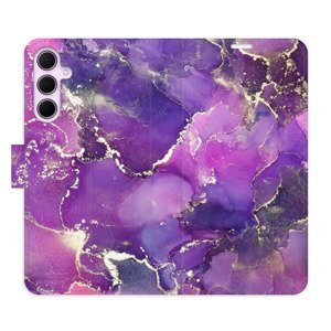 Flipové pouzdro iSaprio - Purple Marble - Samsung Galaxy A35 5G
