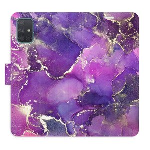 Flipové pouzdro iSaprio - Purple Marble - Samsung Galaxy A71