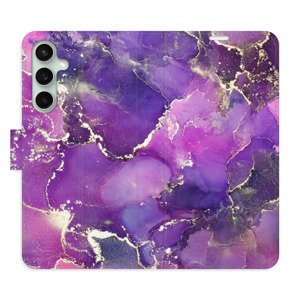 Flipové pouzdro iSaprio - Purple Marble - Samsung Galaxy S23 FE
