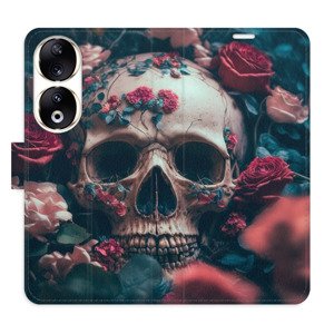 Flipové pouzdro iSaprio - Skull in Roses 02 - Honor 90 5G