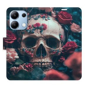 Flipové pouzdro iSaprio - Skull in Roses 02 - Xiaomi Redmi Note 13