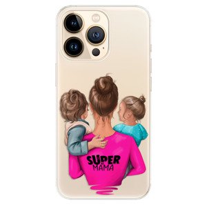 Odolné silikonové pouzdro iSaprio - Super Mama - Boy and Girl - iPhone 13 Pro Max