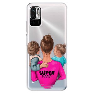 Odolné silikonové pouzdro iSaprio - Super Mama - Boy and Girl - Xiaomi Redmi Note 10 5G