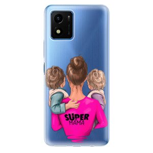 Odolné silikonové pouzdro iSaprio - Super Mama - Two Boys - Vivo Y01