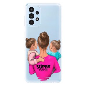 Odolné silikonové pouzdro iSaprio - Super Mama - Two Girls - Samsung Galaxy A13