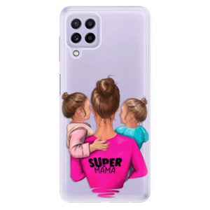 Odolné silikonové pouzdro iSaprio - Super Mama - Two Girls - Samsung Galaxy A22
