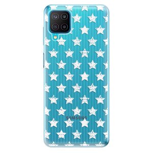 Odolné silikonové pouzdro iSaprio - Stars Pattern - white - Samsung Galaxy M12