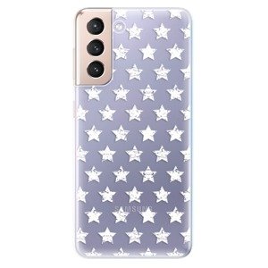 Odolné silikonové pouzdro iSaprio - Stars Pattern - white - Samsung Galaxy S21
