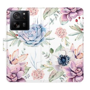 Flipové pouzdro iSaprio - Succulents Pattern - Xiaomi 13T / 13T Pro