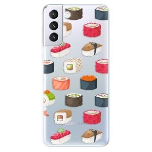 Odolné silikonové pouzdro iSaprio - Sushi Pattern - Samsung Galaxy S21+